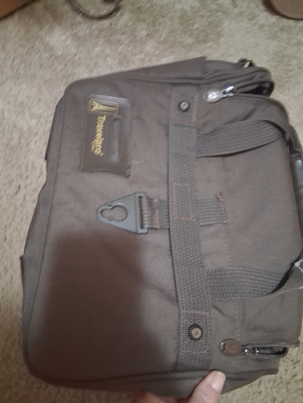 Travelon Brown Men's Travel Briefcase Shoulder Bag